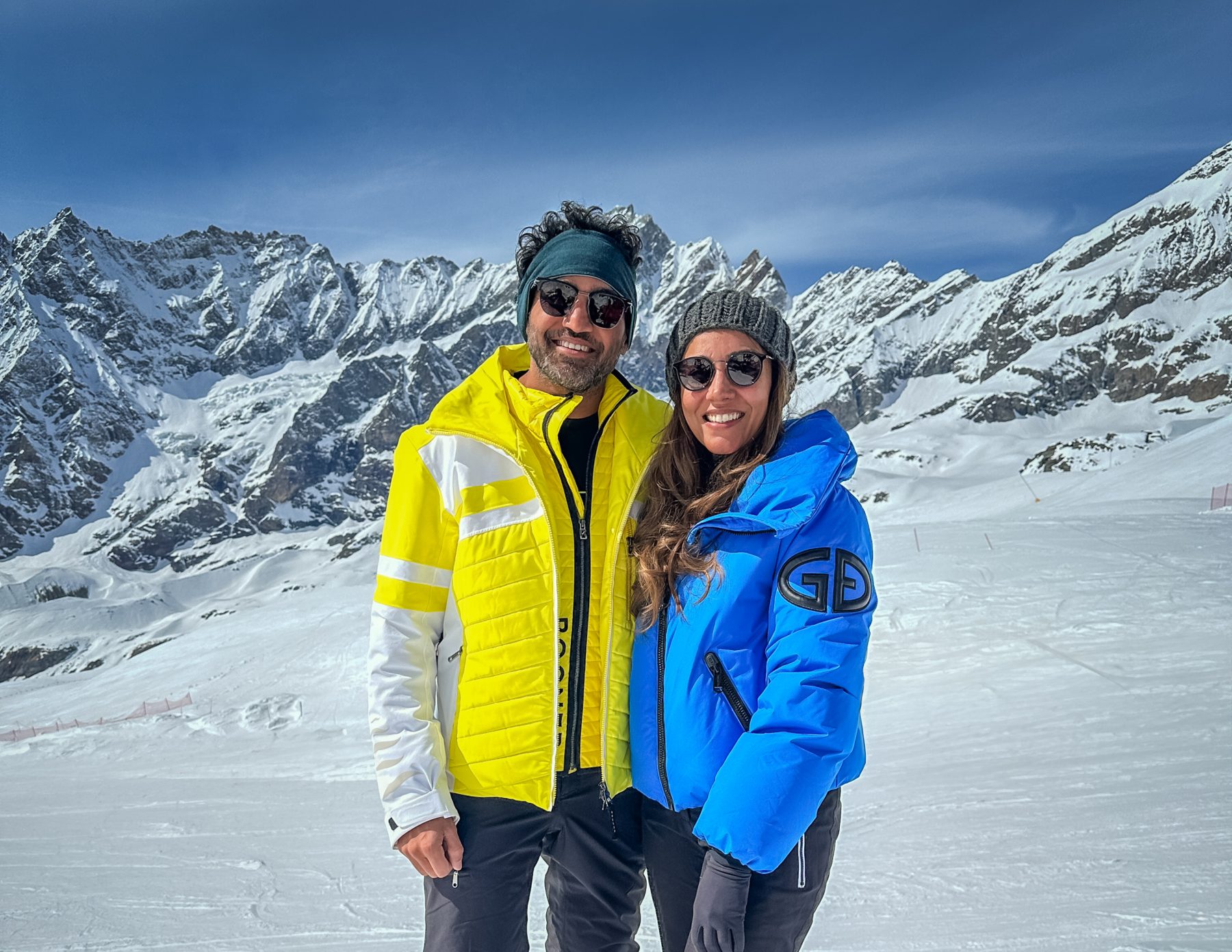 Kanika Gandhi and Devrath in the Alps